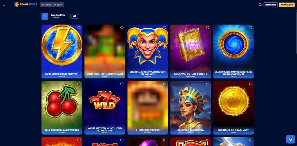 Royalspinia Casino Spellen